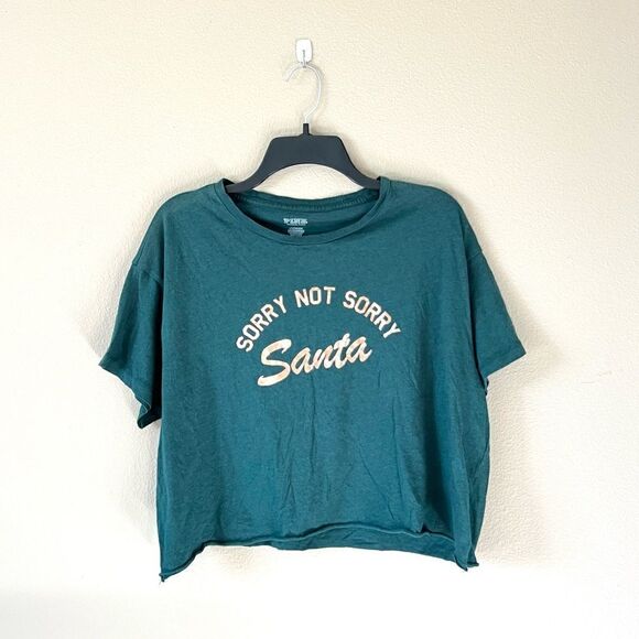Victoria’s Secret “Sorry Not Sorry Santa” Crop Top - Picture 1 of 4